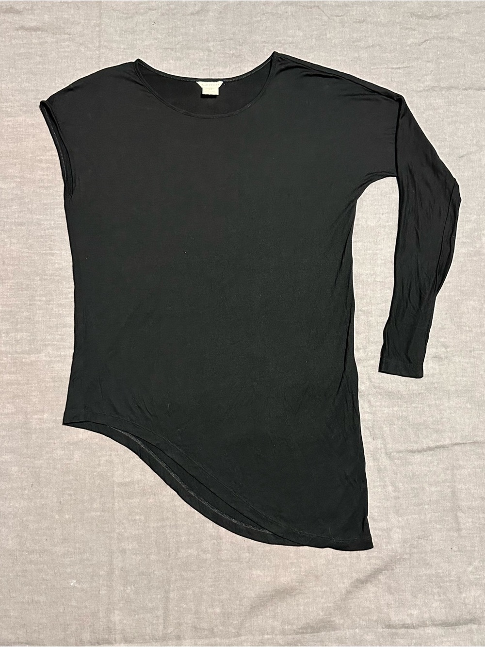 Club Monaco Black Asymmetrical One- Sleeve Top